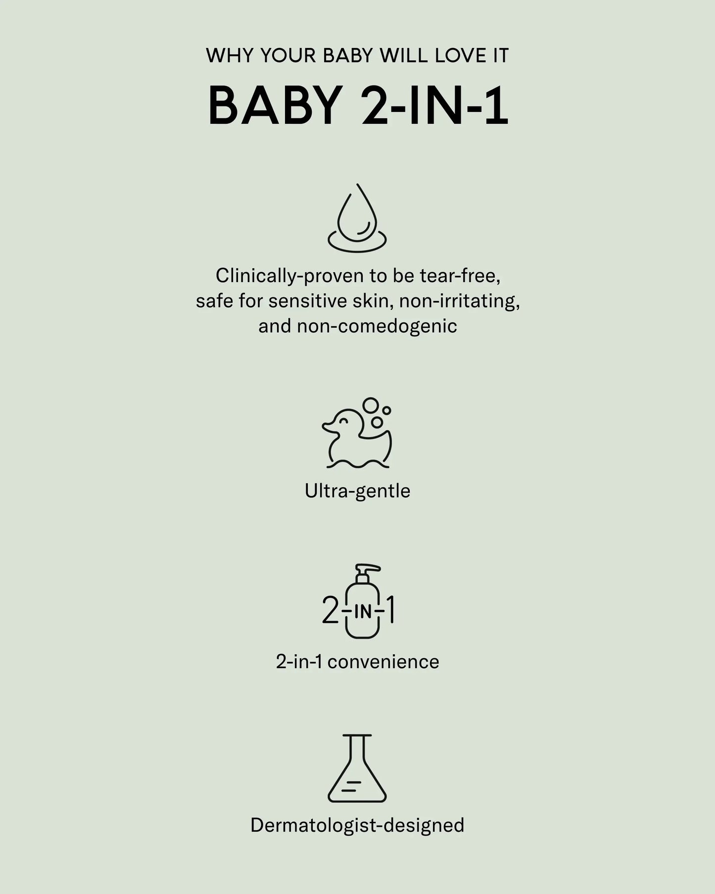 SEEN Baby 2-in-1 Shampoo & Body Wash, Fragrance Free