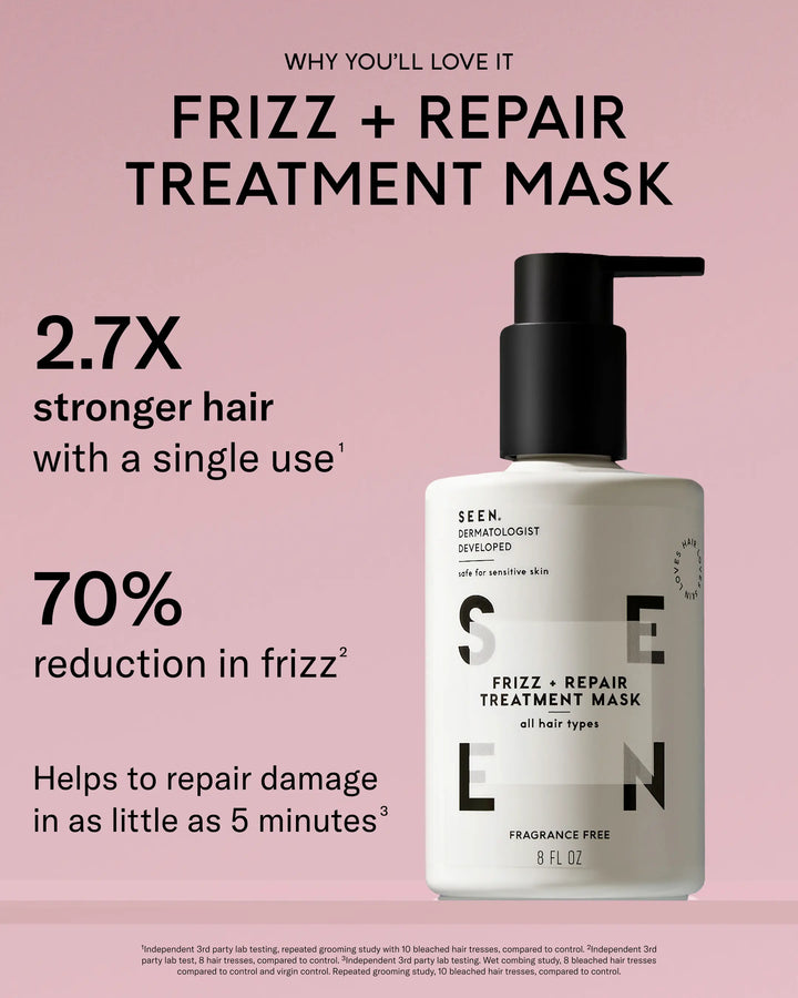 SEEN Frizz + Repair Treatment Mask, Fragrance Free