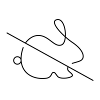 Vegan and cruelty-free (no animal testing) icon