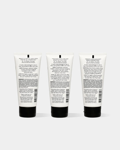 SEEN Travel Trio, Fragrance Free, Boxed