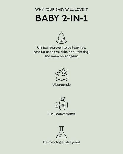 SEEN Baby 2-in-1 Shampoo & Body Wash, Fragrance Free